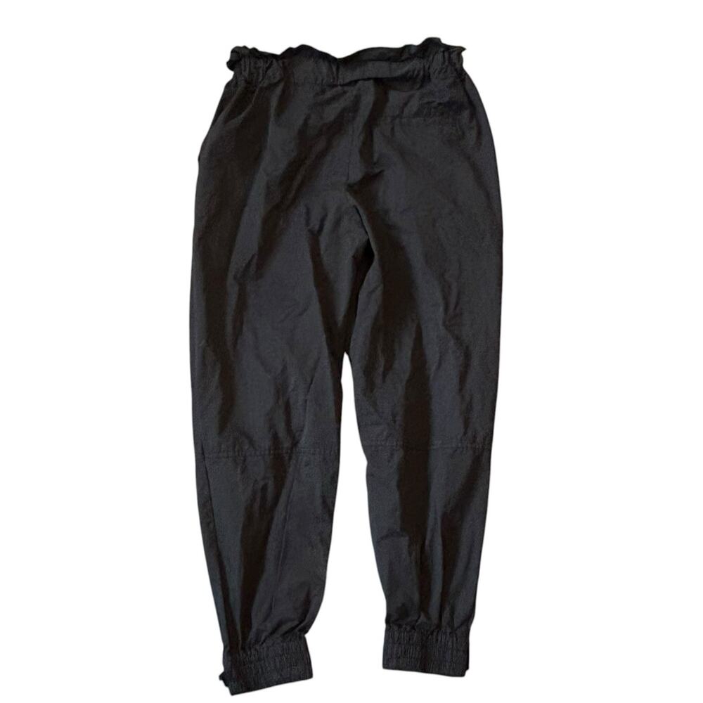 Urban Outfitters Black Ruffle Waist Joggers Sz M Clean Girl Minimalist - Picture 3 of 16